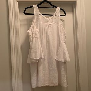 Cold shoulder white dresss